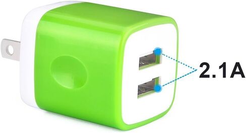 Wall Charger, 3Pack 5V/2.1A AILKIN 2-Port USB Wall Charger Home Travel Plug Power AC Adapter Fast Charging Block Cube for iPhone 15 14 13 12 SE 11Pro Max XS XR 8 Plus, Samsung Galaxy, Google Pixel Box in Saudi Arabia
