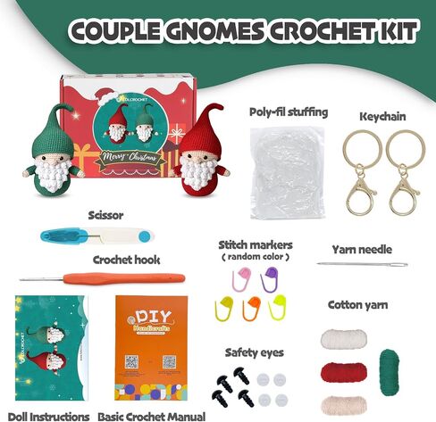LOLCROCHET Highland Cow Crochet Kit for Beginners, 2 Pcs Animals Amigurumi Crochet Starter Kit with Step-by-Step Video Tutorial, Easy Knitting Set for Kids Adults Crocheting Doll Xmas Gift in Saudi Arabia