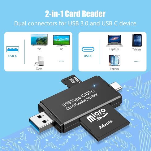 قارئ بطاقة SD بفتحة مزدوجة لجهاز i-Phone i-Pad، قارئ بطاقة ذاكرة التصوير الفوتوغرافي، يدعم بطاقات SD وTF، عارض كاميرا المسار، محول بطاقة SD للألعاب، التوصيل والتشغيل، نقل سريع للصور ومقاطع الفيديو in Kuwait