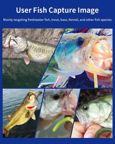 Fishing Lures Kit,Senko Worms for Bass Fishing, Wacky Worms Bass Lures, Premium Bass Fishing Kit with Soft Plastic Baits,for All Water Conditions, Effective Fishing Bait Set in Saudi Arabia