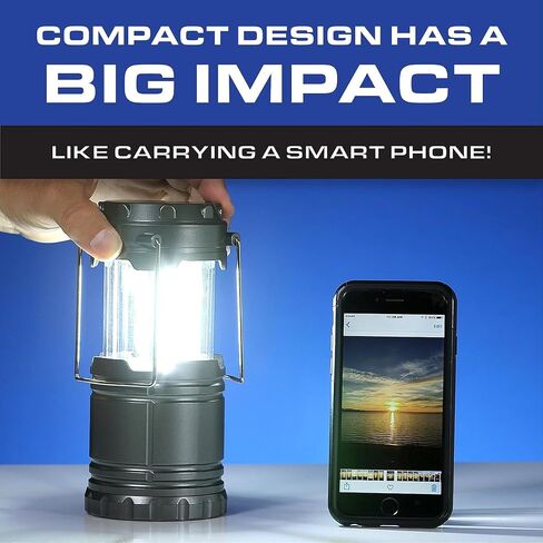 TacLight 3 Pk LED Lantern Lights - Bright Battery Powered Camping Lantern / Camping Lights for Tent, Portable Long Lasting Small Emergency Lights for Home Power Failure / Lanterns for Power Outages in Kuwait