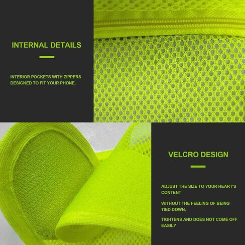 GOOFIT Running Vest and 2 Arm Straps for Jogging, Bicycle, Cycling Reflective High Visibility Vest Breathable Lightweight for Men & Women in Saudi Arabia