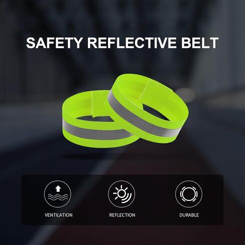 GOOFIT Running Vest and 2 Arm Straps for Jogging, Bicycle, Cycling Reflective High Visibility Vest Breathable Lightweight for Men & Women in Saudi Arabia