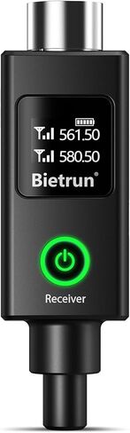 جهاز استقبال/محول Bietrun فقط WXM19-2، WXM21-3، مع بطارية 1200 مللي أمبير في الساعة لمدة 7 ساعات، وقت الاستخدام عند الشحن بالكامل خلال 4-5 ساعات، مخرج XLR، نطاق إشارة UHF 160 قدمًا - 240 قدمًا in Kuwait