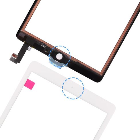استبدال شاشة iPad Air 2، شاشة تعمل باللمس لجهاز iPad Air 2 الجيل الثاني 9.7 بوصة A1566 A1567 لوحة زجاجية تعمل باللمس وأدوات إصلاح (بدون زر الصفحة الرئيسية، وليس LCD) in Saudi Arabia