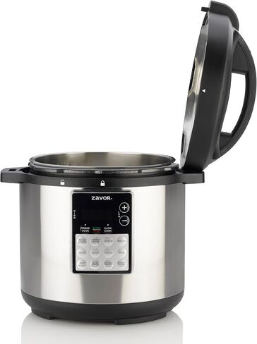 Zavor LUX LCD 6 Quart Programmable Electric Multi-Cooker: Pressure Cooker, Slow Cooker, Rice Cooker, Yogurt Maker, Steamer and more - Stainless Steel (ZSELL02) in Kuwait