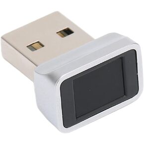 USB Fingerprint Reader, 360 Degree Detection 10 Fingerprints Self Learning Algorithm Computer USB Fingerprint Logger, 0.5 Seconds Fast Login Advanced Protection for PC Laptop