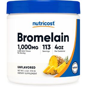 Nutricost Bromelain Powder 4 OZ - Non-GMO, Vegetarian, Gluten Free