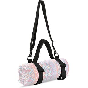 WISDING Yoga Mat Strap, Portable Yoga Mat Sling, Picnic Blanket Strap with Adjustable Shoulder Strap & Handle for Festivals Picnics Camping Motorcycle Bedroll Pilates