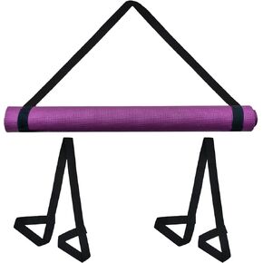 2 Pcs Yoga Mat Strap, Adjustable Yoga Mat Carrier Strap Yoga Mat Sling, Multi-Purpose Yoga Mat Carrying Straps for Yoga, Pilates, Exercise,stretching, Fitness, Dance, Skiing, Snowboarding, Black