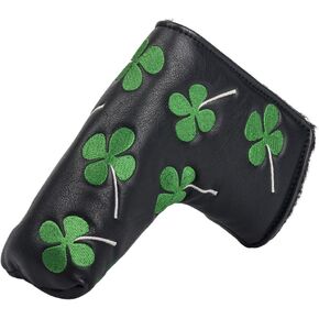 HIFROM Golf Putter Head Cover Headcover Shamrock Embroidered Blade Fit All Brands