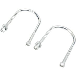 Club Cars Parts, Round U-Bolts 2pcs Heavy Duty Leaf Spring U Bolt Steel Alloy Replacement with Self Locking Nuts and Washers for Repair Replacement, Club Car Precedent 2004-Up