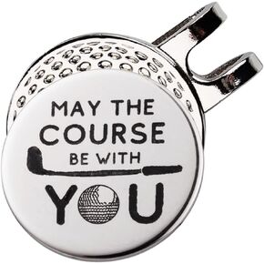 Funny Golf Ball Marker with Magnetic Hat Clip, A Perfect Golf Gift for Men or Women - Golf Accessories for Men or Women, Sliver