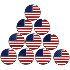 Lot of 10 Golf Ball Markers Assorted Patterns - Soft Enamel Technique in Kuwait