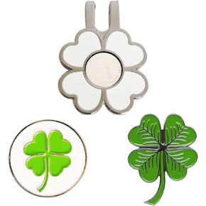 Magnetic Golf Ball Markers and Novelty Hat Clip Set Flower Glove Hat Shape Clip Golf Bag Accessories Court Gift for Men Women Golfer
