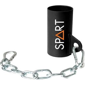 SPART T-Bar Row Platform with Chain - Eyelet Landmine Attachment Fits 2" Olympic Bar Full 360° Swivel Ideal for Bent Over Exercises Targets Back Shoulder and Core Muscles T Bar Row Handle for Barbell in Kuwait