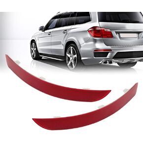 2PCS Rear Bumper Reflector Strip Compatible with X166 GL450 GL500 GLS450 2013-2016 1668200374 1668200474
