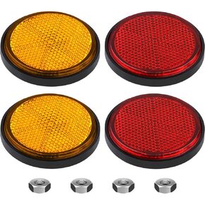 Gazechimp 2 inch 55mm Round Reflector, Side Marker for Motorcycle ATV Scooter Dirt Bike -