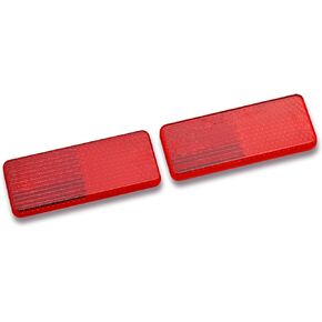 Rectangular Safety Stick-on Reflector Truck Trailer Warning Reflective Plate for Car Caravan Lorry Bus(Red, 70x28mm)