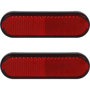 NTHREEAUTO Red Reflectors Motorcycle Safety Reflector Reflective Sticker Universal Compatible with Bicycle, Bike, Trailer, Cars, Trucks, Boat, ATV, Dirt Bike, Driveway