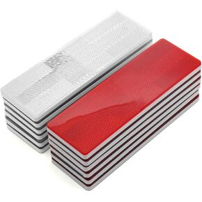 6" Rectangular Stick-on/Screw Mount Reflectors (Kit 3/Yellow+Red)