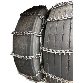 TireChain.com 10-22.5, 10-22.5 Studded Dual Tire Chains Set of 2