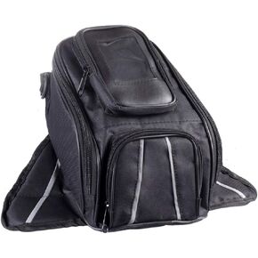 The Nekid Cow | Motorcycle Tank Bag Waterproof with Heavy Duty Strongest Magnetic Gas Tank Bag Black Rain Cover Included