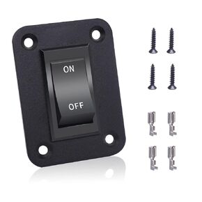 On-Off Switch 12V 20A 4 Pins DPST Rocker Switch Panel RV Light Switch for RV Trailers Camper Boats KCD2-7-201-B1-DZ