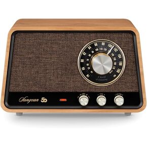 Sangean HDR-19 HD Radio/AM/FM-RDS/Bluetooth/AUX Premium Wooden Cabinet Radio