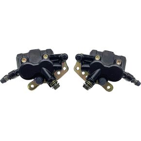 M MATI Front Left Right Brake Calipers W/Pads for Kawasaki Bayou 300 KLF300-C Bayou 400 KLF400-B Brute Force 650 4x4i KVF650F/G/H Brute Force 750 4x4i KVF750 43080-0019-DJ 43080-0020-DJ