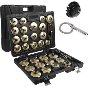 35 PCS Oil Filter Socket Set, Oil Filter Wrench Set Heavy Duty High Carbon Steel Oil Filter Socket, 1/2" Drive Cap Removal Tool Compatible with Mercedes, with BMW, with Ford, with Toyota, with Honda