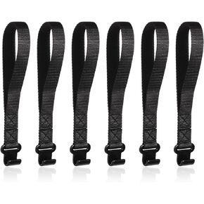 6pcs Rooftop Cargo Tie Down Hook Straps, Car Roof Cargo Carrier Door Hooks Car Door Hook Straps, Attaches to Car Door Frame, Car Door Cargo Hooks for Most Cars, Strapping Any Car Roof Luggage