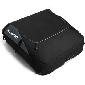 Car Roof Bag Cargo Carrier, 25 Cubic Feet Waterproof Rooftop Cargo Carrier + 6 Door Hooks Suitable for All Vehicle with/Without Rack