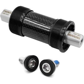 Thinvik Carbon Fiber Square Tapered Bottom Bracket - 68mm English BSA Compatible with Shimano BB-UN26/BB-300/BB-100/BB-101, 68mm x 108 113 118 122.5 127