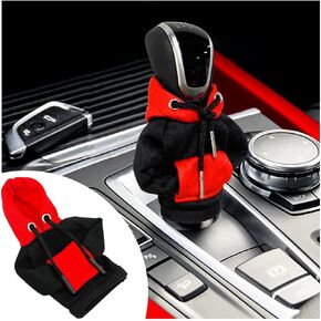 BESULEN Car Shift Gear Cover, Fashionable Sweater Hoodie Auto Shift Knob Cover, Soft & Comfortable, Universal Fit Automotive Gear Shift Knob Protector Cover