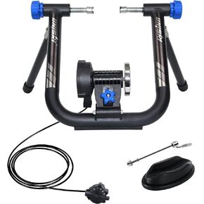 Unisky Bike Trainer Stand Indoor Bicycle Stand with Noise Reduction Magnetic Stationary Stand fits for 26-28inch, 700C Wheel
