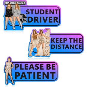 3 Pcs Student Driver Car Magnet Large, New Driver Magnet for Car, Reflective Student Driver Sticker, Reusable Car Bumper Sticker, Please Be Patient Keep Distance Safety Sign