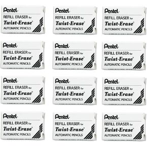 Pentel of America, Ltd. : Eraser Refills,For Twist Erase Series and Side FX, 3/PK, WE -:- Sold as 12 Packs of - 3 - / - Total of 36 Each