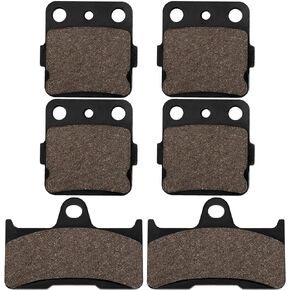 Brake Pads Front and Rear Compatible with Yamaha YFM 660 Grizzly 660 4x4 2002 2003 2004 2005 2006 2007 2008 YFM660F YFM660FA YFM660FAH YFM660FAHD YFM660FAHW YFM660FG YFM660FGH YFM660FH