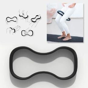 Resistance Ring - Contoured Silicone Pilates Ring for Core Body & Breathing Exercises, Squats, Side Raises - Heavy Duty, Flexible, Portable Workout Fitness Ring - for Bodies