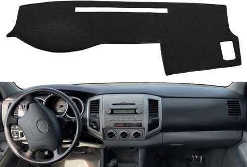Dash Cover Mat Custom Fit for Toyota Tacoma 1998 1999 2000 2001 2002 2003 2004, Dashboard Cover Pad Carpet Protector (Black) F83 in Kuwait