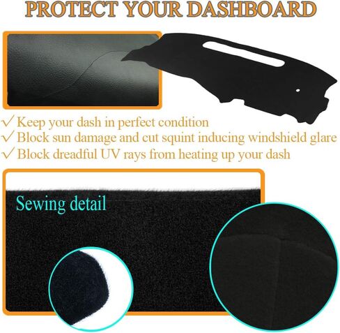 Dash Cover Custom Fit for 1998-2005 Chevy Chevrolet S10 Blazer/GMC Jimmy Sonoma Envoy/Olds Oldsmobile Bravada,Dashboard Cover Mat Carpet Pad(Black) Y39 in Saudi Arabia