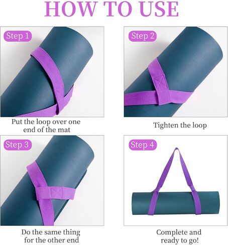 حزام حامل سجادة اليوجا، حزام حامل أحذية التزلج الأسطوانية القابلة للتعديل لسجادة اليوجا، والتزلج، والتزحلق على الجليد in Kuwait