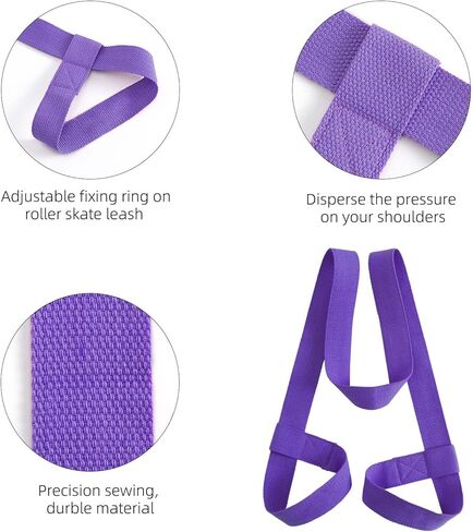 حزام حامل سجادة اليوجا، حزام حامل أحذية التزلج الأسطوانية القابلة للتعديل لسجادة اليوجا، والتزلج، والتزحلق على الجليد in Kuwait