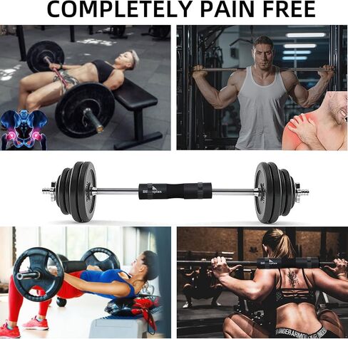 Barbell Pad Foam Squat Bar Pad Hip Thrust Pad with Safety Straps for Squats, Lunges and Weight Lifting Provides Cushion to Neck and Shoulders While Training, Barbell Cushion Pad for Standard & Olympic Bars in Saudi Arabia