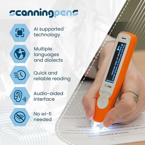 C Pen Text to Speech Exam Reader 2 - جهاز مسح النص إلى كلام OCR للاختبارات والقراءة ومحو الأمية | 10+ لغات | أداة مساعدة لعسر القراءة واختلافات التعلم للاختبارات | ويندوز وماك in Saudi Arabia