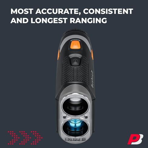 Bushnell Tour V6 Golf Rangefinder - PinSeeker with Visual JOLT, BITE Mount, & IPX6 Rating - Bundle with Bushnell Golf Carrying Case, PlayBetter Microfiber Towel, 2 CR2 Batteries, & More in Saudi Arabia