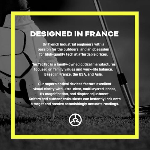 TecTecTec VPRO500 Golf Rangefinder with High-Precision, Laser Range Finder Binoculars with Pinsensor and Battery, Golf Accessories for Golfing and Hunting - Black in Saudi Arabia