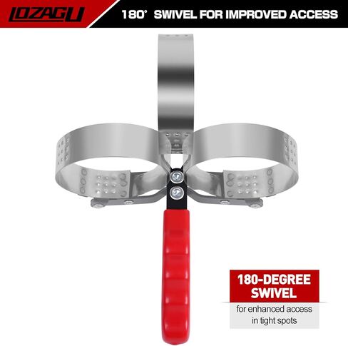 مجموعة مفاتيح ربط فلتر الزيت 5 قطع من LOZAGU، دوارة قياسية، 2-3/4 بوصة إلى 5-1/4 بوصة (68.85-133.35 مم)، كماشة فلتر زيت قابلة للتعديل 12 بوصة، أداة إزالة فلتر الزيت in Kuwait