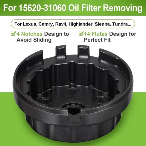 Spurtar Oil Filter Wrench for Toyota Oil Filter Tool Oil Filter Cap Wrench Removal Tool 64mm for Lexus, Camry, 4 Runner, Tundra 2.5-5.7L Engine in Saudi Arabia